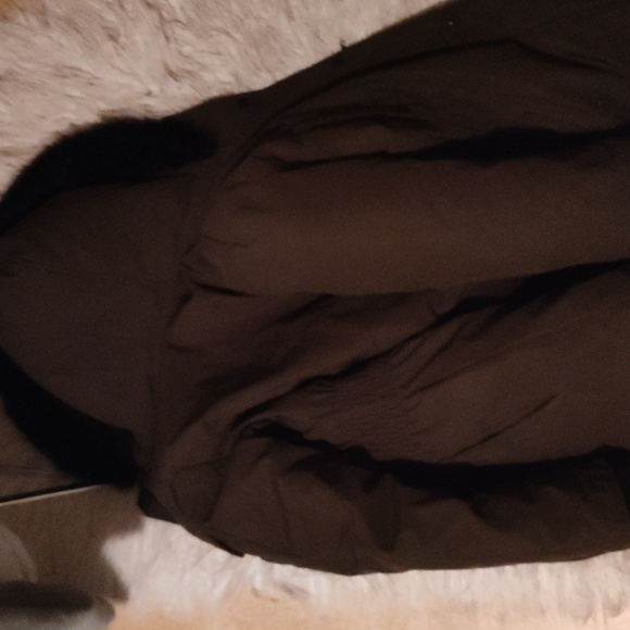 Michael Kors Brown faux fur hood long stylish, goose down Jacket - Picture 4 of 4